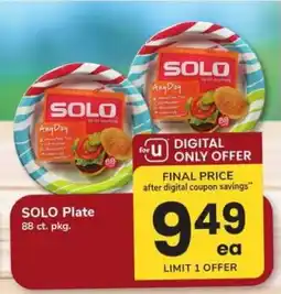 Safeway SOLO Plate offer