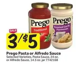 Stop&Shop Prego Pasta or Alfredo Sauce offer