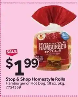 Stop&Shop Stop & Shop Homestyle Rolls offer