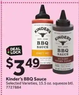 Stop&Shop Kinder's BBQ Sauce offer