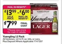 Stop&Shop Yuengling 12 Pack offer