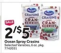Stop&Shop Ocean Spray Craisins offer