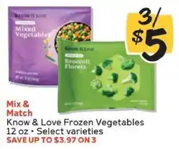 Winn Dixie Know & Love Frozen Vegetables offer
