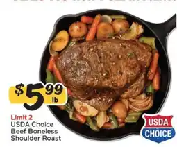 Winn Dixie USDA Choice Beef Boneless Shoulder Roast offer