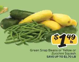 Winn Dixie Green Snap Beans or Yellow or Zucchini Squash offer