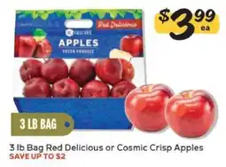 Winn Dixie 3 lb Bag Red Delicious or Cosmic Crisp Apples offer