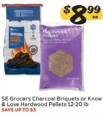 Winn Dixie SE Grocers Charcoal Briquets or Know & Love Hardwood Pellets offer