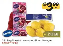 Winn Dixie 2 lb Bag Sunkist Lemons or Blood Oranges offer