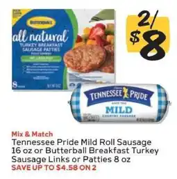 Winn Dixie Tennessee Pride Mild Roll Sausage or Butterball Breakfast Turkey Sausage offer