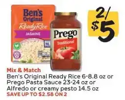 Winn Dixie Ben's Original Ready Rice or Prego Pasta Sauce offer