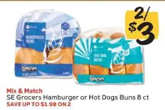 Winn Dixie SE Grocers Hamburger or Hot Dogs Buns offer
