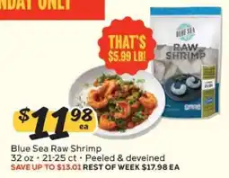 Winn Dixie Blue Sea Raw Shrimp offer