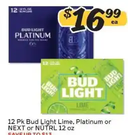 Winn Dixie 12 Pk Bud Light Lime, Platinum or NEXT or NÜTRL offer