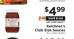 ShopRite Kelchner’s Club Size Sauces offer