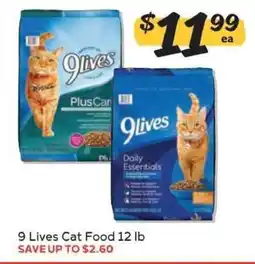 Winn Dixie 9 Lives Cat Food 12 lb offer