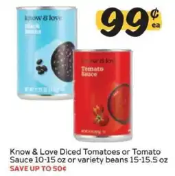 Winn Dixie Know & Love Diced Tomatoes or Tomato Sauce offer