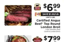 ShopRite Certified Angus Beef Top Round London Broil offer