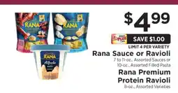 ShopRite Rana Sauce or Ravioli offer