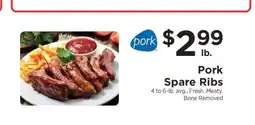 ShopRite Pork Spare Ribs offer