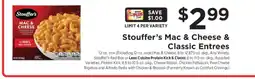ShopRite Stouffer’s Mac & Cheese & Classic Entrees offer