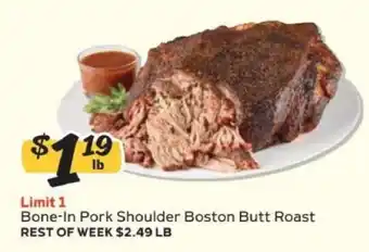 Winn Dixie Bone-In Pork Shoulder Boston Butt Roast offer