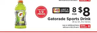 ShopRite Gatorade Sports Drink offer