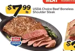 Winn Dixie USDA Choice Beef Boneless Shoulder Steak offer