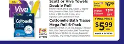 ShopRite Cottonelle Bath Tissue Mega Roll 6-Pack offer