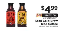 ShopRite STōK Cold Brew Iced Coffee offer