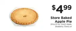 ShopRite Store Baked Apple Pie offer