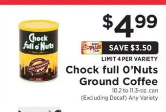 ShopRite Chock full O'Nuts Ground Coffee offer