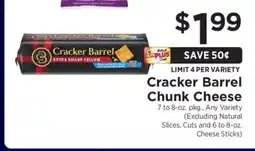 ShopRite Cracker Barrel Chunk Cheese offer