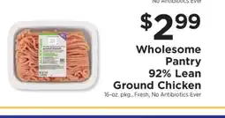 ShopRite Wholesome Pantry 92% Lean Ground Chicken offer