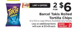 ShopRite Barcel Takis Rolled Tortilla Chips offer