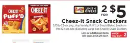 ShopRite Cheez-It Snack Crackers offer