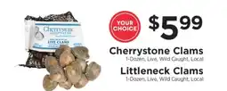 ShopRite Cherrystone Clams or Littleneck Clams offer