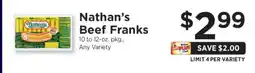 ShopRite Nathan's Beef Franks offer
