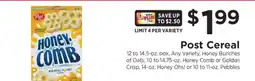 ShopRite Post Cereal offer