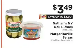 ShopRite Nathan’s NY Deli Pickles / Margaritaville Salsas offer