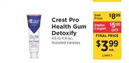 ShopRite Crest Pro Health Gum Detoxify offer