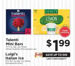 ShopRite Talenti Mini Bars offer