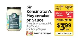 ShopRite Sir Kensington's Mayonnaise or Sauce offer