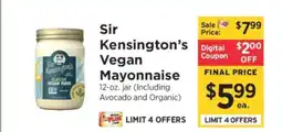 ShopRite Sir Kensington’s Vegan Mayonnaise offer