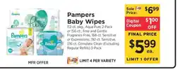 ShopRite Pampers Baby Wipes offer