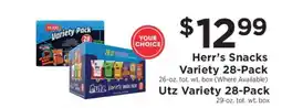 ShopRite Herr’s Snacks Variety 28-Pack / Utz Variety 28-Pack offer