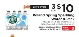 ShopRite Poland Spring Sparkling Water 8-Pack offer