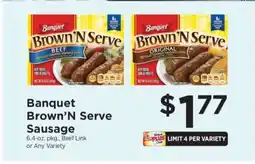 ShopRite Banquet Brown'N Serve Sausage offer