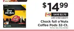 ShopRite Chock full o’Nuts Coffee Pods 32-Ct offer