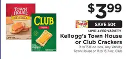 ShopRite Kellogg’s Town House or Club Crackers offer