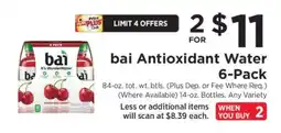 ShopRite bai Antioxidant Water 6-Pack offer